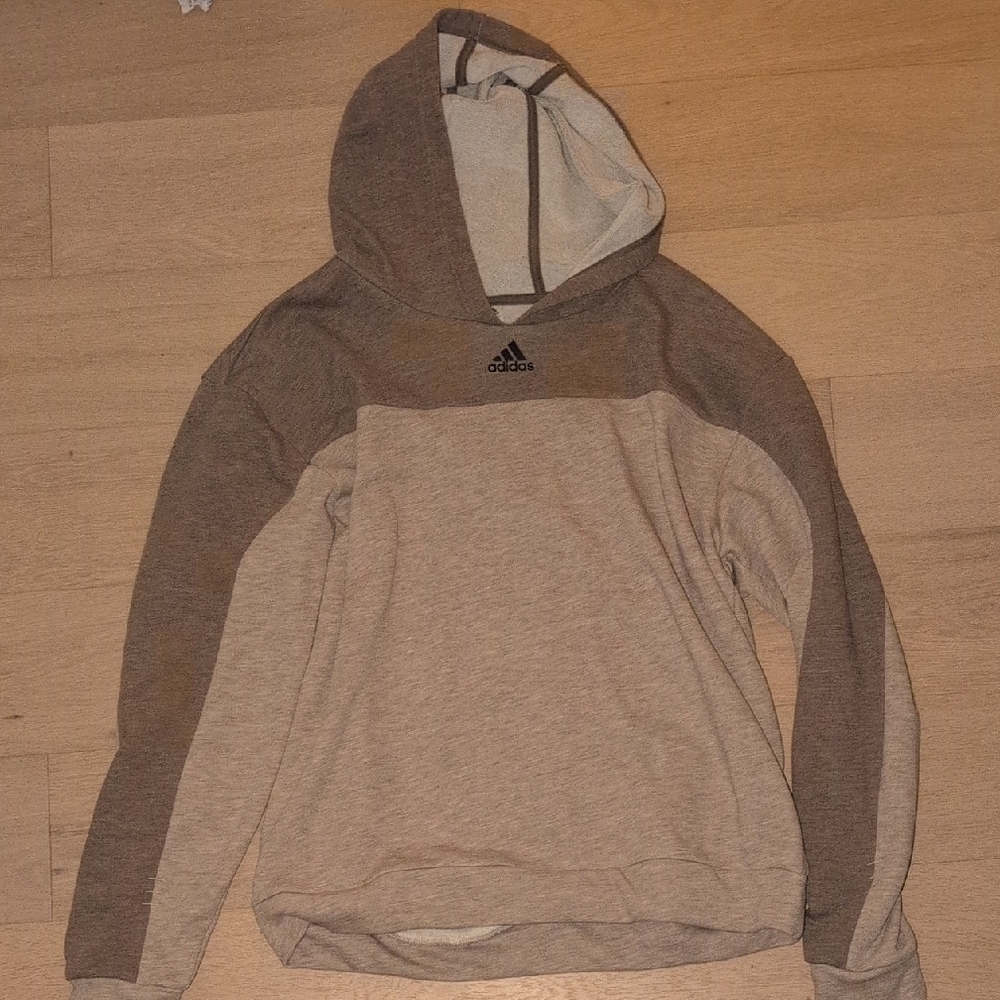 adidas Logo Mlange Hoodie 'Beige Brown' Medium